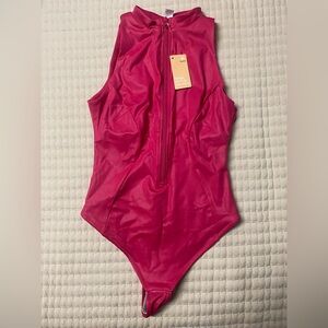 Elegant Fuchsia Sleeveless Bodysuit